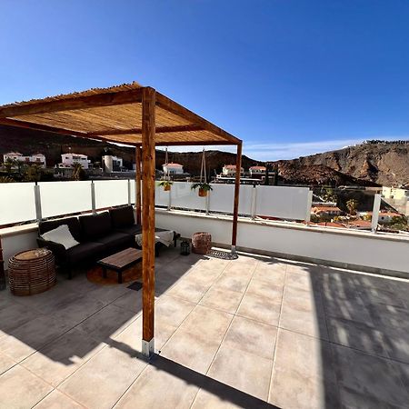 Dream Villa With Heated Pool, Rooftop & Ocean Views Mogan Exterior photo