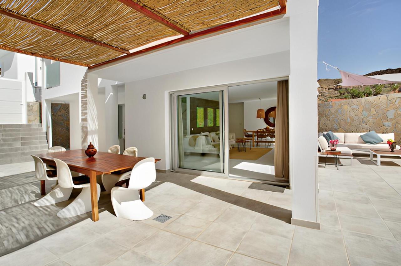 Dream Villa With Heated Pool, Rooftop & Ocean Views Mogan Exterior photo