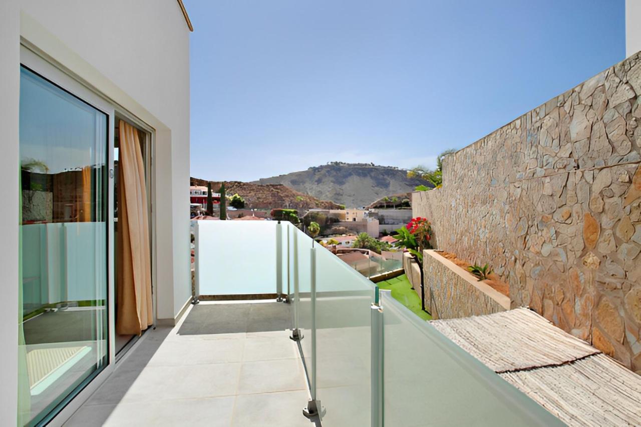 Dream Villa With Heated Pool, Rooftop & Ocean Views Mogan Exterior photo